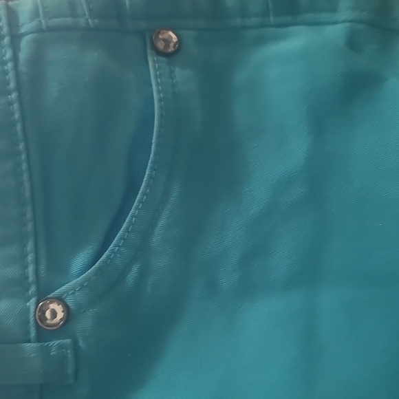 Vintage Wrangler sadie boot cut turquoise stretch denim jeans 36 x 31 western - Picture 7 of 8